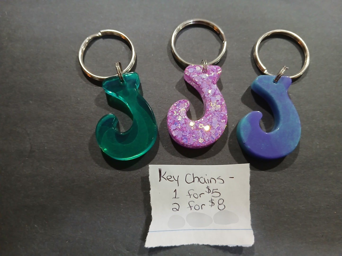 Premade Resin Alphabet Keychains