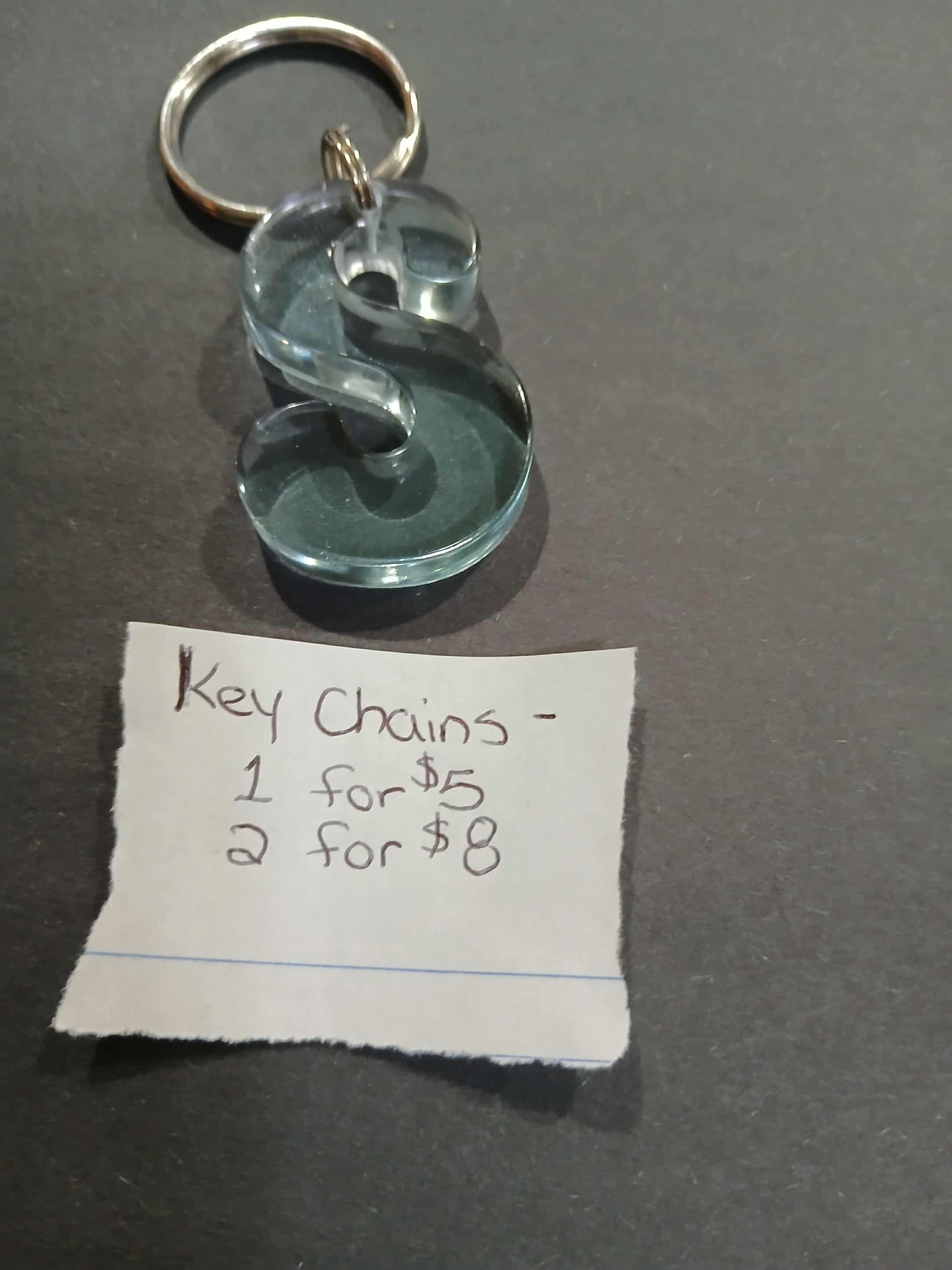 Premade Resin Alphabet Keychains