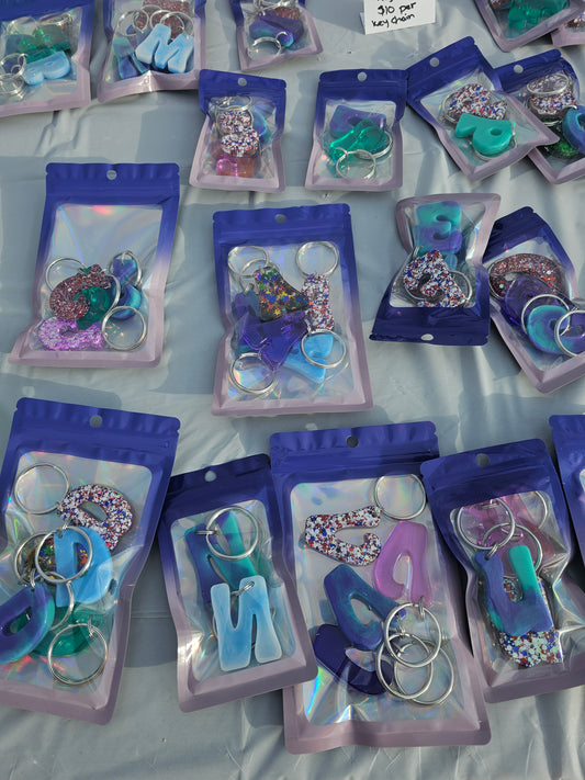 Resin Letter Keychains