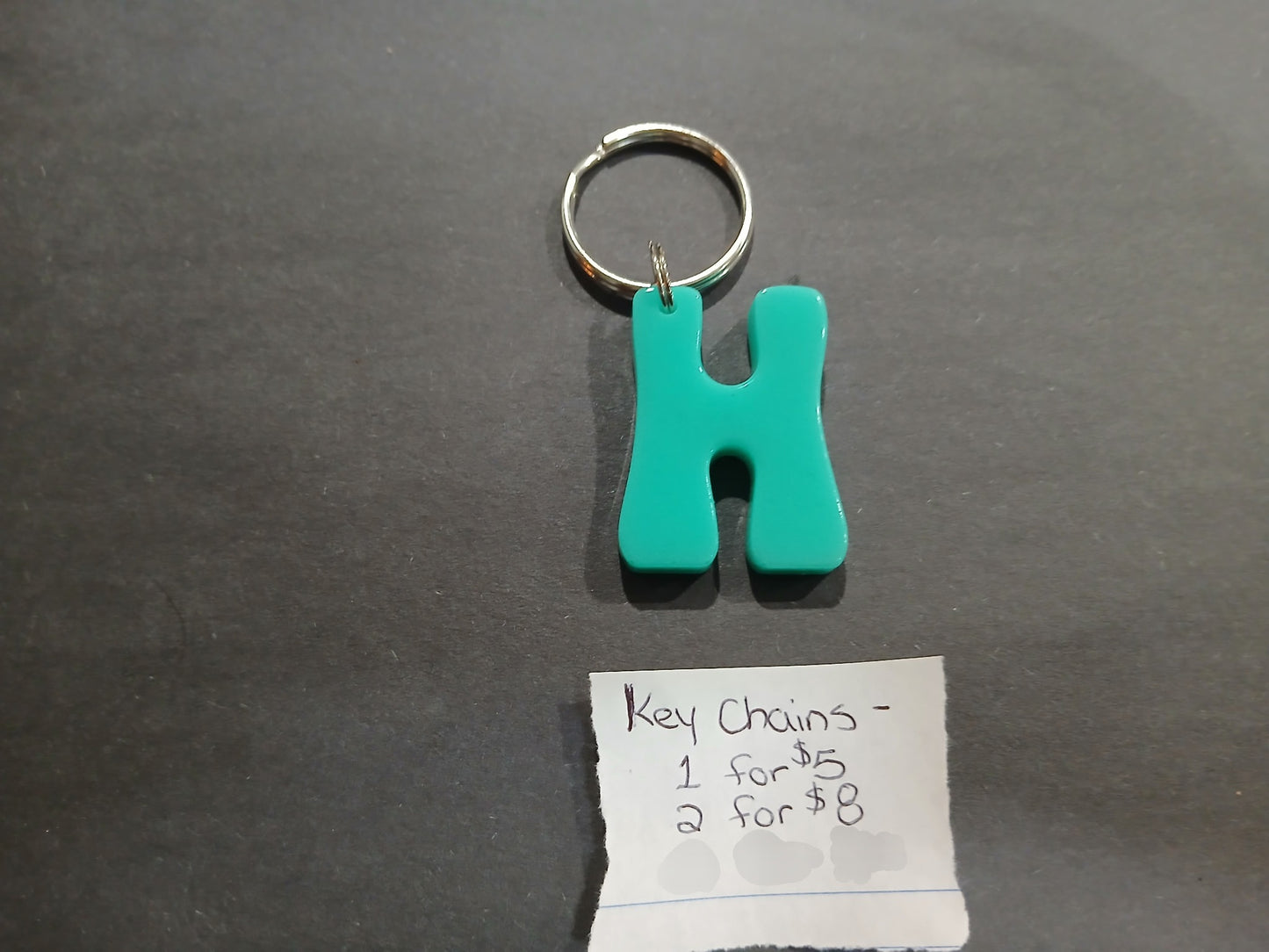 Premade Resin Alphabet Keychains