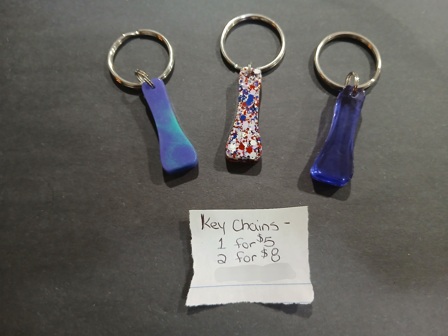 Premade Resin Alphabet Keychains