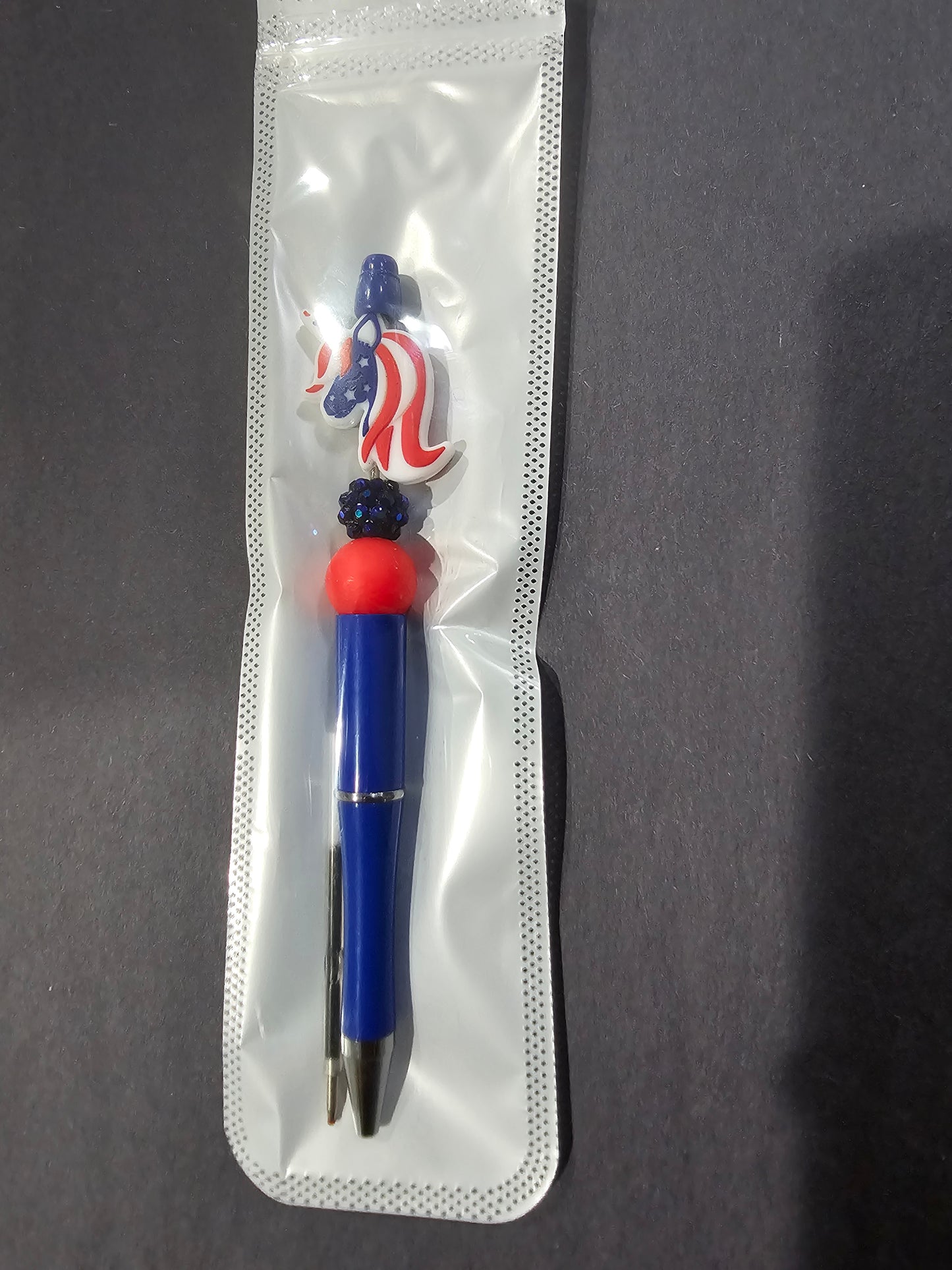 Red/White/Blue Unicorn Pen